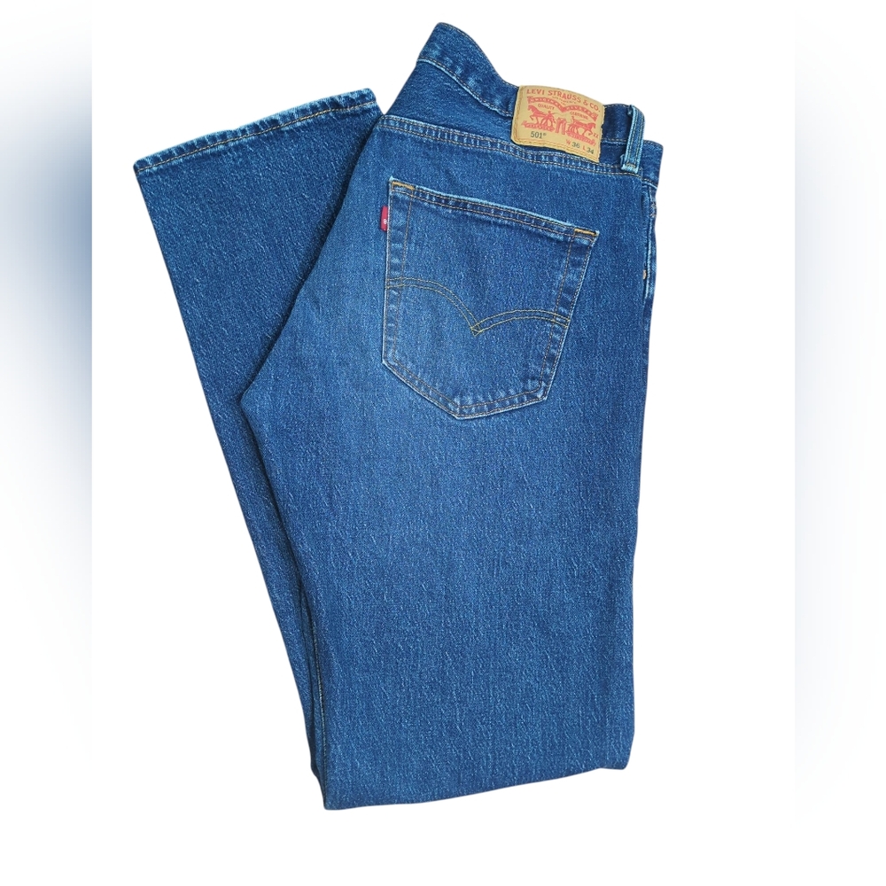 Levi's 501 Men's Classic Straight Blue Jeans Size W36 L34